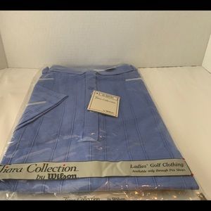 Wilson Women’s short sleeve golf shirt large blue